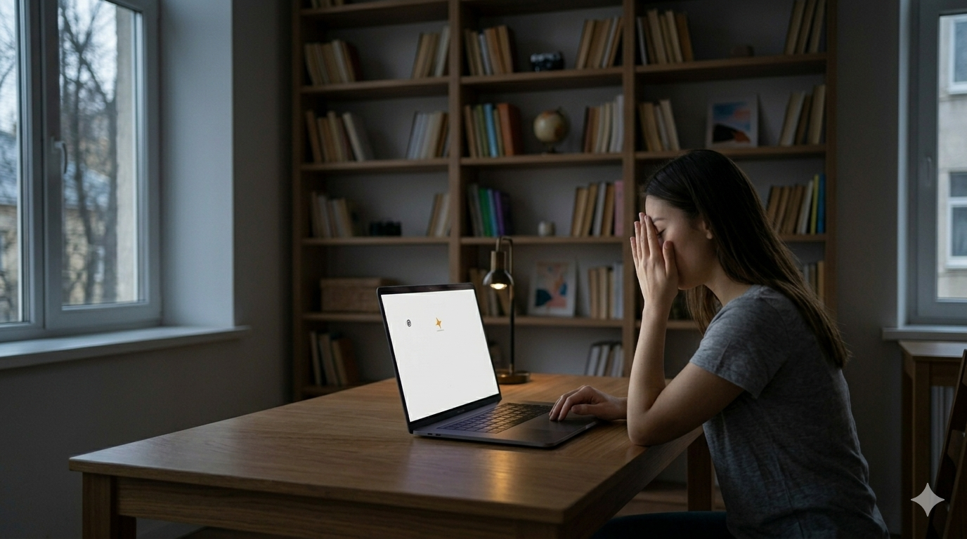 Patient taking the test at home